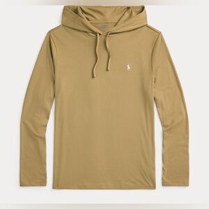 🆕 Polo Ralph Lauren Jersey Hooded T-Shirt. “Cafe Tan”, 2XL • NWT